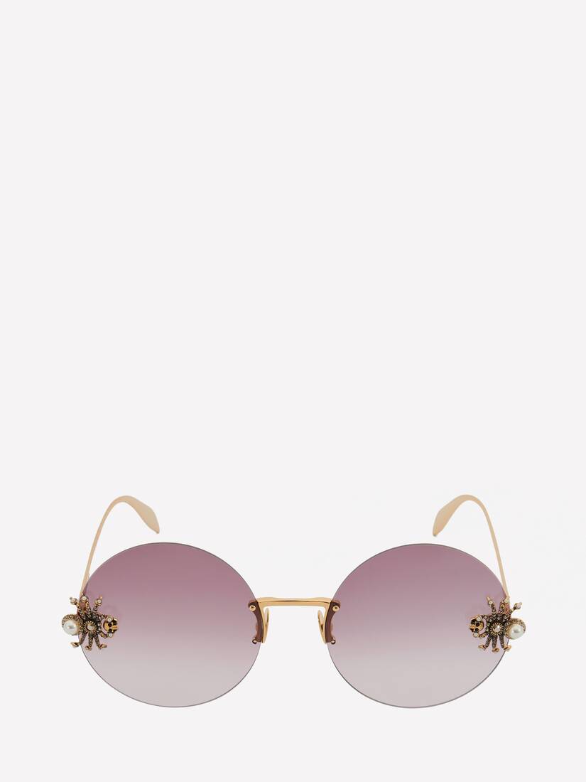 Gafas De Sol Alexander McQueen Spider Jeweled Round Mujer - Morados - Mexico 625-GUCWSK